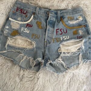 501 Levi's Blue Denim Shorts